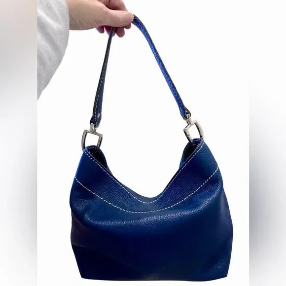 Italian Artisan Leather Shoulder Bag • Y2K Era • Made in Italy - Picture 3 of 9